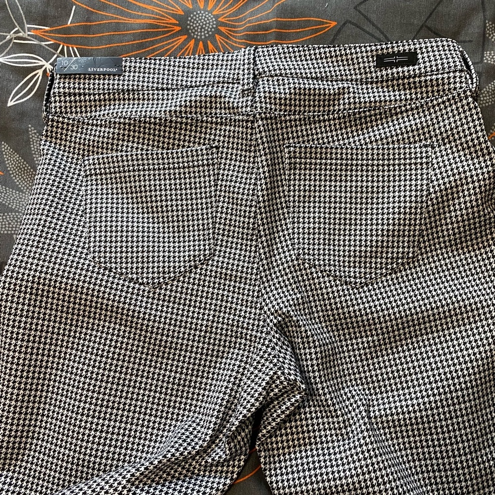 Sz 10/30⭐️NWT Liverpool Kelsey Knit Plaid Button Front Trousers. - Picture 3 of 10